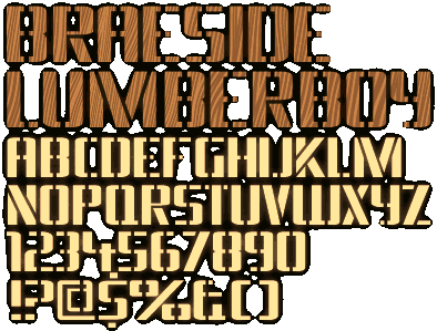 Zip file containing freeware truetype font