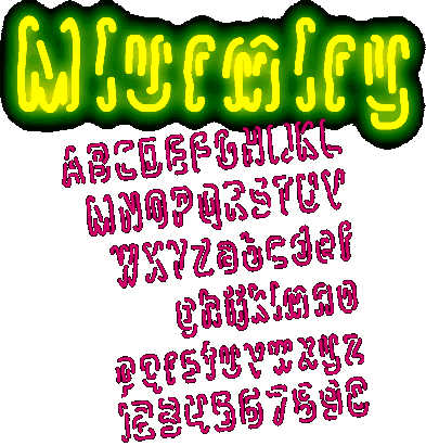 Zip file containing freeware truetype font