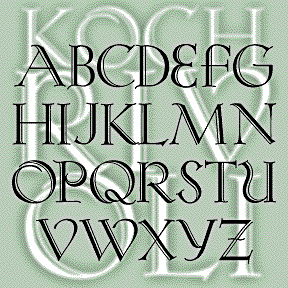 Koch Rivoli font font by Harold Lohner