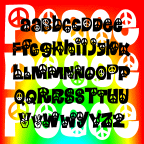 Peace font by Harold Lohner